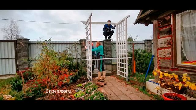 Установили перголу при входе для плетущихся роз / октябрь 2020 смотреть онлайн