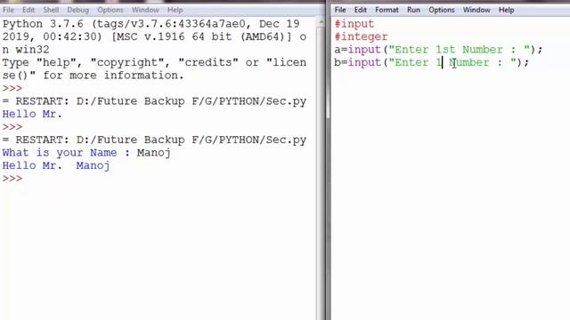 Input and Integer Function in Python | Pytnon for beginners lesson - 3 | Adding Two number in pytho