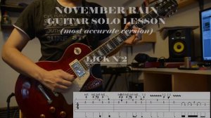 November Rain - Guns N Roses Guitar Solo lesson (part one) - with TABS!