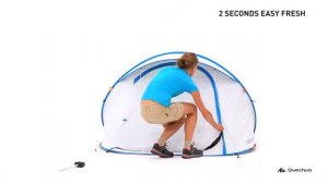 Монтаж/демонтаж палатки для кемпинга 2 SECONDS EASY FRESH (Сборка/разборка палатки) | Декатлон.