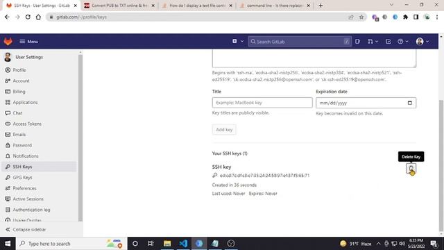 How to generate SSH key in Gitlab in windows. (Part 2) смотреть онлайн