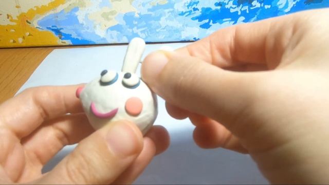 Кролик Ребекка из мультфильма Свинка Пеппа из пластилина. Peppa Pig made of plasticine смотреть онлайн