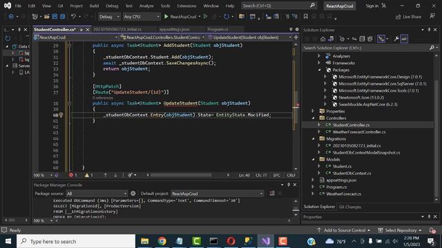 React with Asp.Net Core web Api Full Stack Crud Application