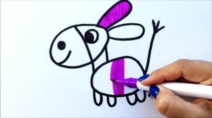Как нарисовать осла | How to draw a donkey | Сурет салу есек