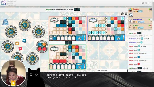 Living Forest and road to 100 gifts (& AZUL | Board Game Arena Gameplay) смотреть онлайн