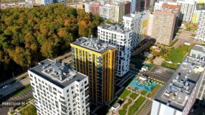 Обзор с воздуха ЖК «Микрогород «В лесу» (аэросъемка: октябрь 2021 г.)