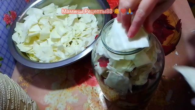 Маринованная капуста со свеклой -Пелюстка. Вкусно и очень быстро и очень просто