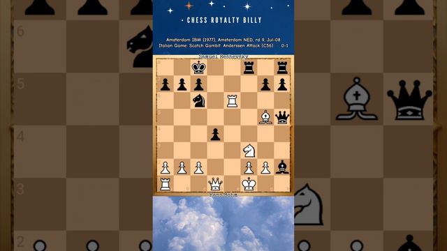 Hans Bohm vs Samuel Reshevsky. Amsterdam IBM 1977chessroyaltybilly chess quickcheckmate short