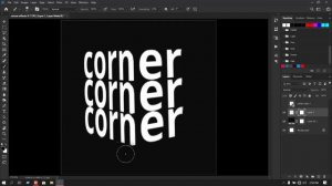 corner text effects by adobe photoshop 2021