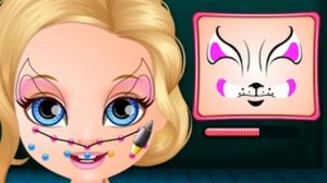 Игра для маленьких девочек! Красивые рисунки на лице маленькой Барби! ОНЛАЙН-Игра ДЛЯ ДЕВОЧЕК