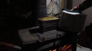 Bread baked on top of a wood stove