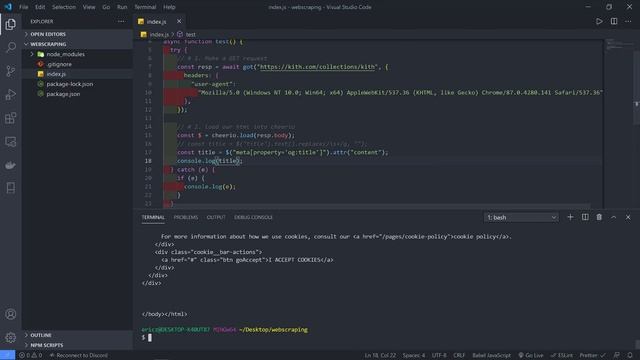 Web Scraping with Node.js