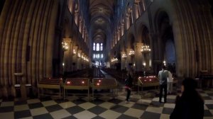 City Walks: Paris, France - Notre Dame Cathedral Inside and Around - virtual treadmill walk