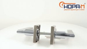 Ручка дверная на розетке 108 K Al; цвет - матовый никель