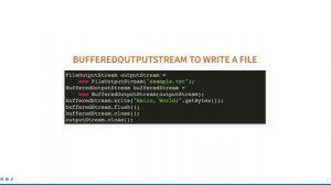 BufferedOutputStream Class in java