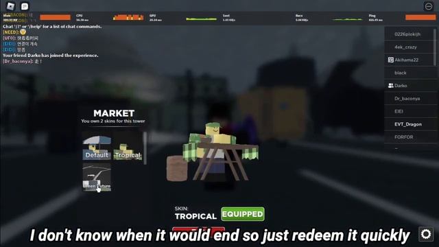 Redeem This Code Before It End (Green Future Market) - Roblox (Tower Blitz) смотреть онлайн