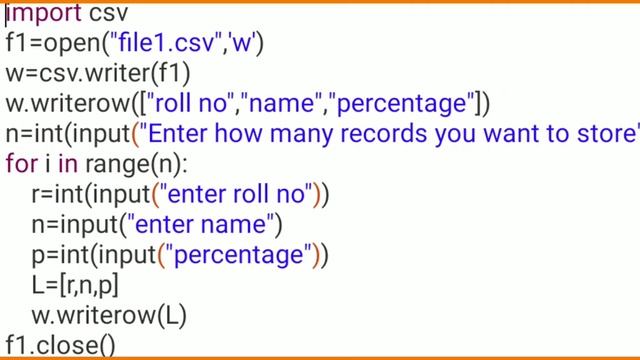 Program(17)- CSV Files in python. Coma seperated values files reading and writing operations in pyt