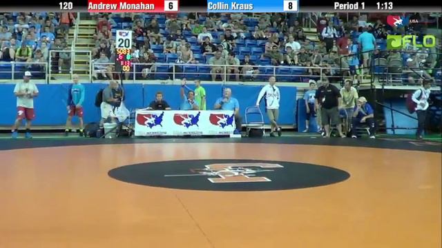 Cadet 120 - Andrew Monahan (New Jersey) vs. Collin Kraus (Wisconsin) смотреть онлайн