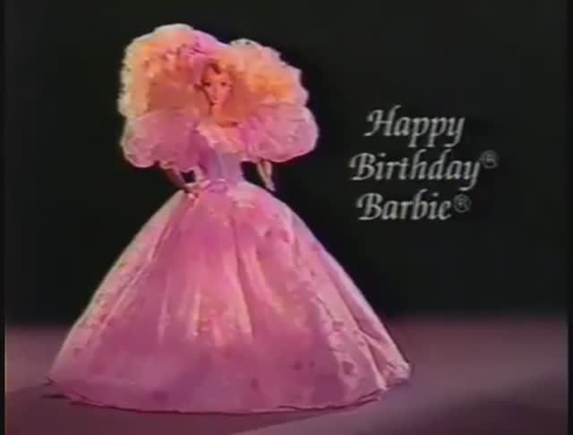 1990 Реклама куклы Барби День Рождения Happy Birthday Barbie Mattel