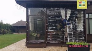 Монтаж МЯГКИХ ОКОН на ЗИМУ. Натяжка мягких окон в ХОЛОД.