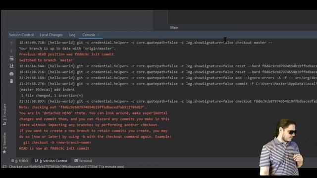 4. Git/Mercurial/Version Control в JetBrains(Idea) продуктах: checkout revision смотреть онлайн