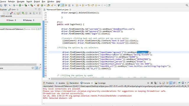 Selenium JUnit Project смотреть онлайн