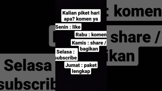 komen ya kalian piket hari apa