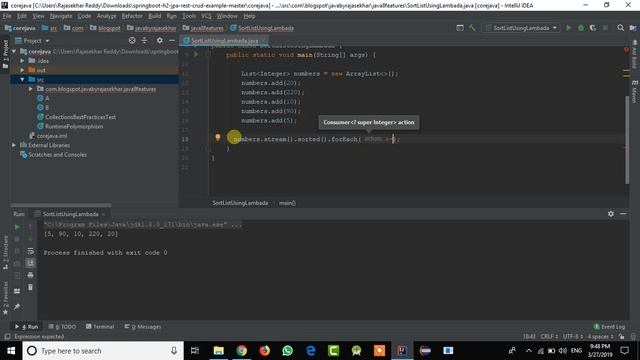 java 8 features sort list using lambada смотреть онлайн