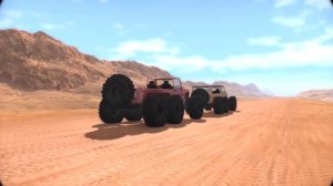 BeamNG Drive - Racing On The Long Desert Road With The Offroad hopper Mega Pack Mod