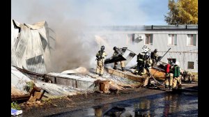 Силы Казанского гарнизона ликвидировали крупный пожар в Казани