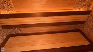 Отделка парилки в бане 3,6х2м. с печью Атмосфера ПРО. Проект и 3D-дизайн парной.