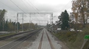 Train Driver's View  Primorsk - Vyborg ( Cab ride ) Russia