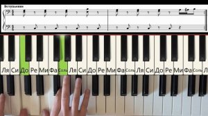 Как играть Imagine Леннон на пианино