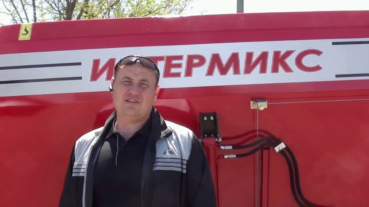 Кормосмеситель Интермикс 5. Двухшнековый горизонтальный. Обзор на выезде.