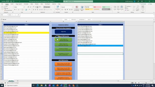 How the "Duplicate Removal and Comparison Tool" works |  ESS Tools