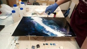 Картина космос эпоксидной смолой