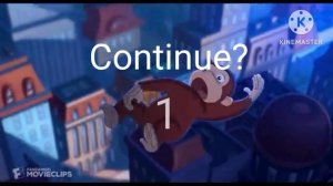 Curious George (SNES English Bootleg) Continue and Game Over Screen