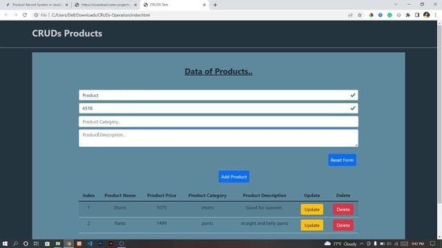 Product Record System In JavaScript With Source Code | Source Code & Projects смотреть онлайн