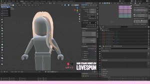Lovespun - Roblox Hair Strand Workflow - Blender Curves