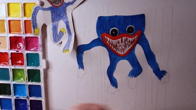 Как нарисовать Хаги Ваги Злого How to draw Huggy Wuggy МяуАрт смотреть онлайн