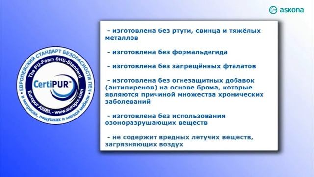 Ортопедический матрас Аскона Record смотреть онлайн