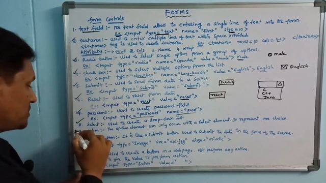 Forms in HTML (TEXT,TEXTAREA,RADIO,CHECKBOX,SELECT,PASSWORD,SUBMIT,RESET) | HTML | CLASS-19 | Telug