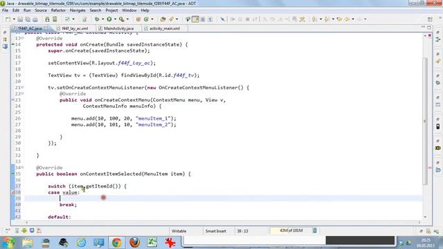 Android. Context menu (Контекстное меню) смотреть онлайн