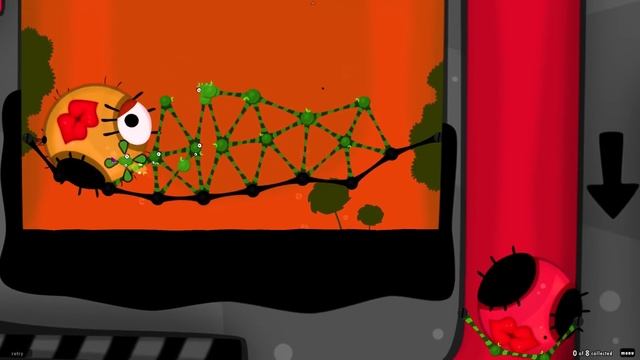 #4 Черные Шарики и Красный Квадрат в игре World of Goo смотреть онлайн