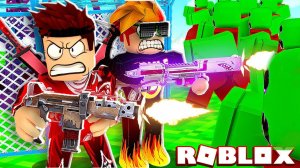 ПОСТРОИЛИ ВМЕСТЕ с ДЖУЗОЙ БАЗУ против ЗОМБИ! Roblox Tycoon