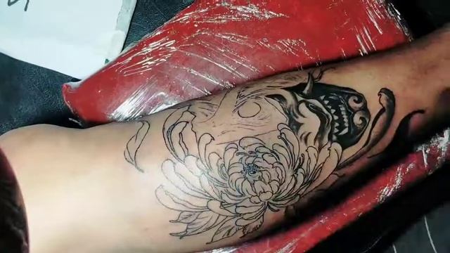 HANYA MASK TATTOO / BLACK AND GREY смотреть онлайн