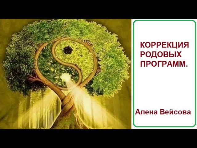 КОРРЕКЦИЯ РОДОВЫХ ПРОГРАММ. Алена Вейсова