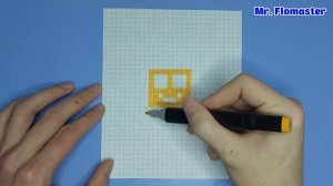 Как Рисовать Губку Боба ⚡ - Рисунки по клеточкам / How to Draw SpongeBob SquarePants ? - Pixel art