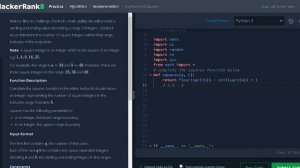 43 - Sherlock and Squares | Implementation | Hackerrank Solution | Python