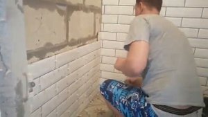 Укладываю плитку кабанчик